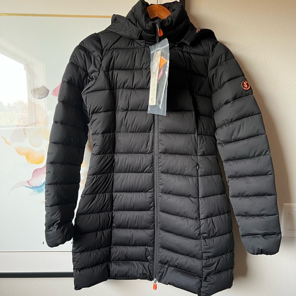 SAVE THE DUCK Jackets & Blazers - NWT Save The Duck long black puffer size 1/S